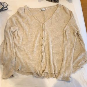 urban outfitters waffle long sleeve top